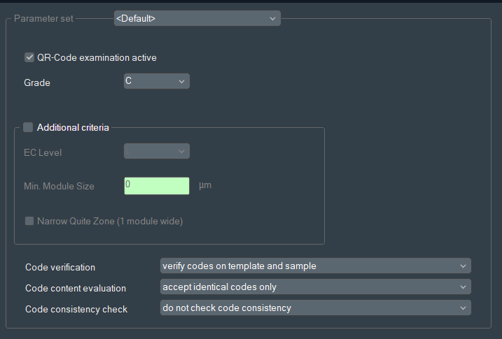 QR-Code settings