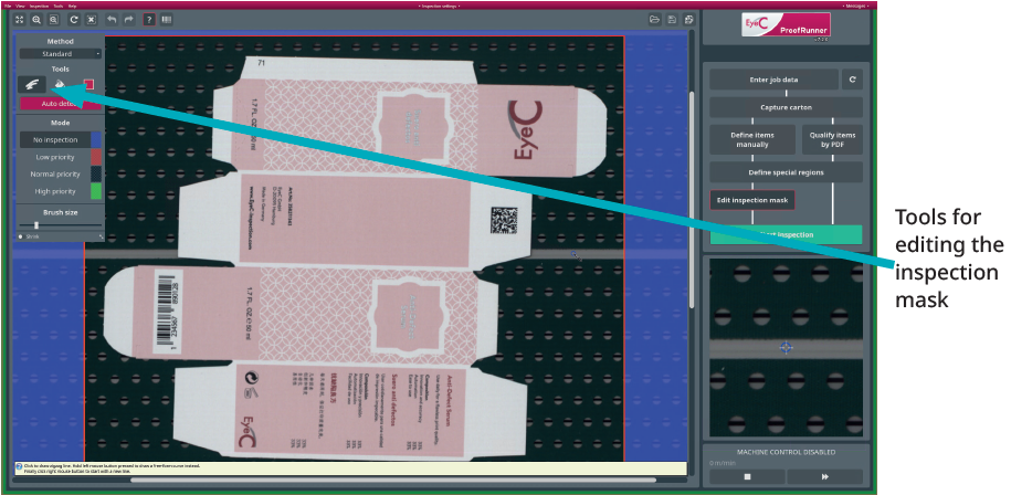 Edit inspection mask