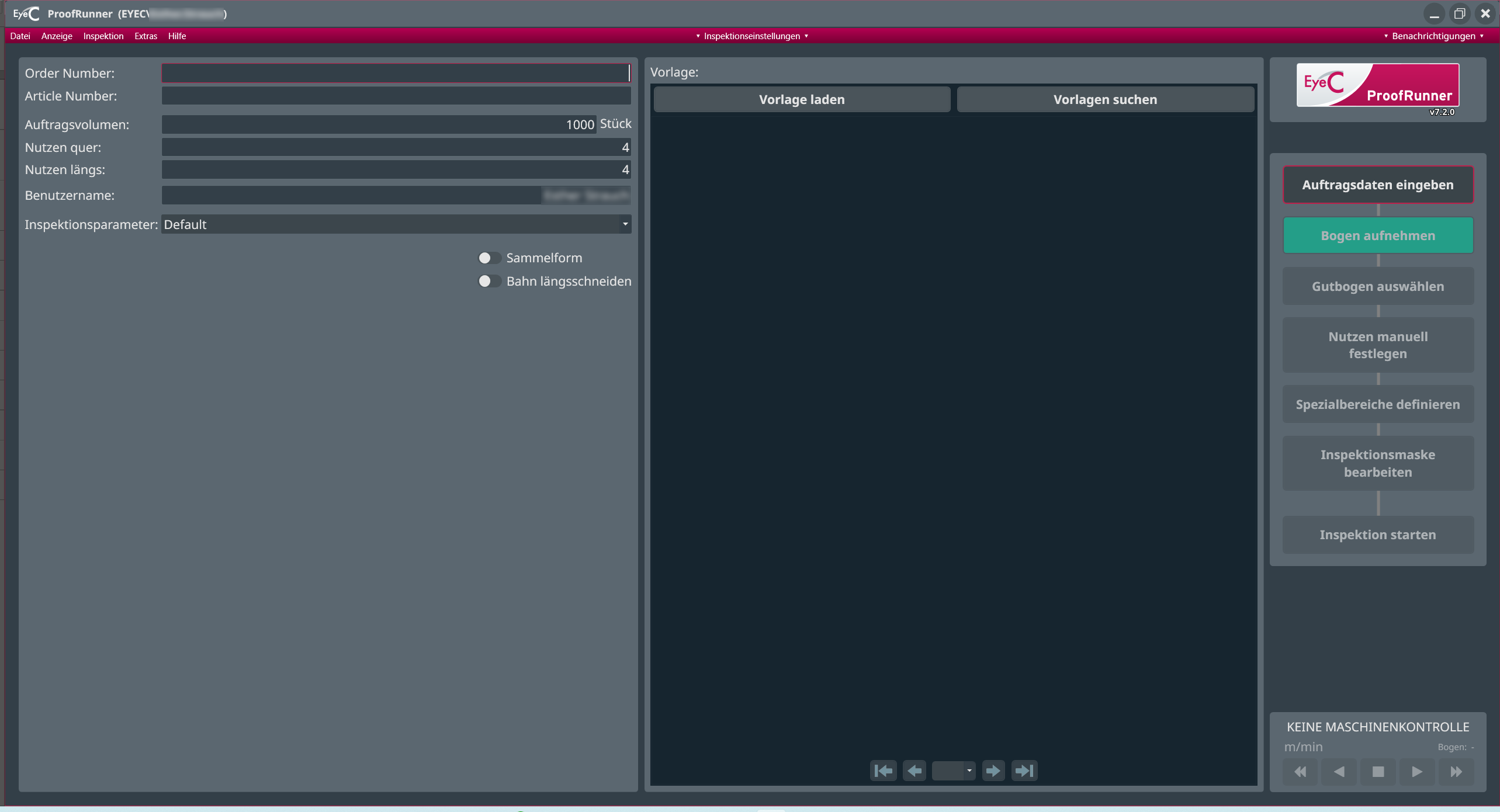 Start screen