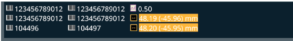 Distance measurement value